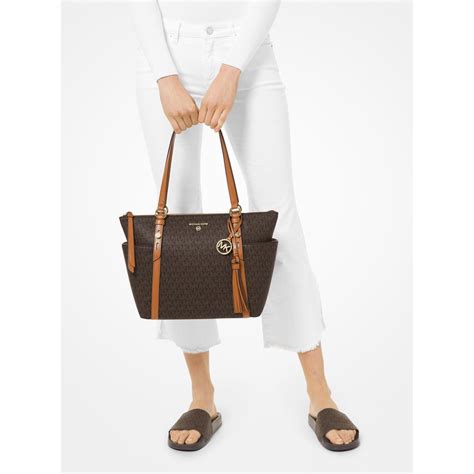 michael kors medium top zip tote|Michael Kors sullivan tote large.